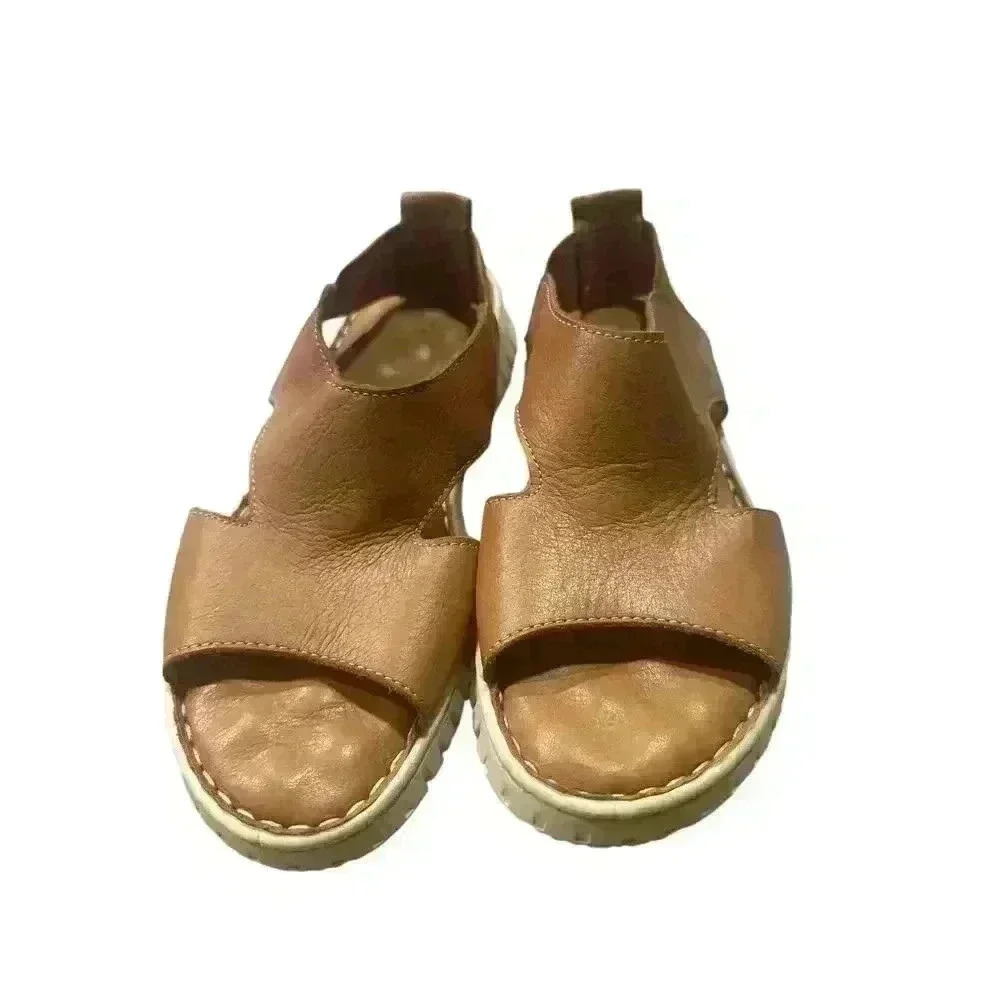 Spring Step Women's ABADESSA Slingback Camel Sandals. SZ: 8.5/ Eu 39